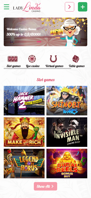 Lady Linda Casino Mobile screenshot